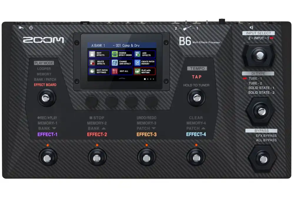 Zoom B6 Multi Effects Bass Processor Expédié Aujourd'hui