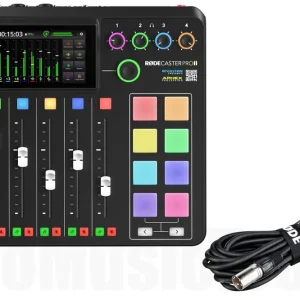 Dernier Modèle Rode Rodecaster Pro II inkl. Rode Cable 6m - Black - Bundle Set