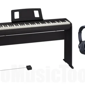 Satisfait Ou Remboursé Roland FP-10 BK Piano Bundle incl. KSCFP10-BK Keyboard Stand + RH-5 Headphones