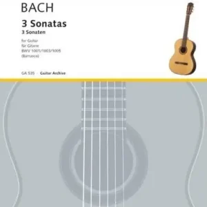 Quantité Limitée Schott 3 Sonatas for Guitar Solo - Bach/Barrueco - Guitar - Book