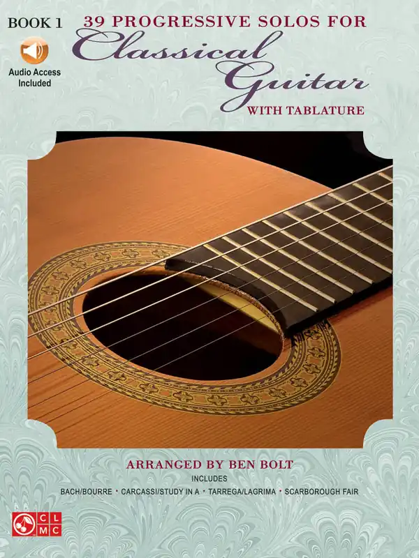 Dernier Modèle Cherry Lane 39 Progressive Solos for Classical Guitar, Book 1 - Bolt - Classical Guitar - Book/Audio Online