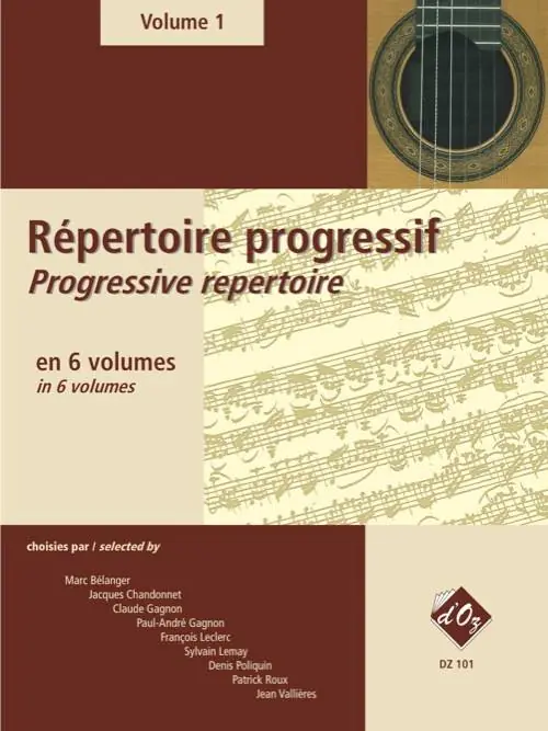 Les Productions d‘Oz Progressive Repertoire, Vol. 1 - Classical Guitar - Book Achetez Aujourd'hui