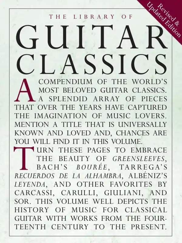Wise Music Group Library of Guitar Classics - Classical Guitar - Book Commander Maintenant
