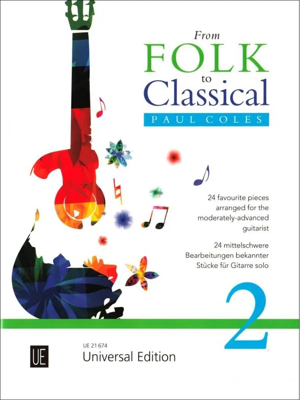 Universal Edition From Folk to Classical 2 - Coles - Classical Guitar - Book Promotion Saisonnière