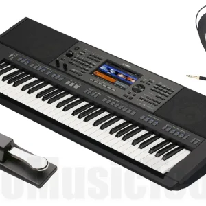 Yamaha PSR-SX920 Digital Keyboard inkl. TIE Studio THP-580 Headphone & Studiologic VFP1-25 Sustain Pedal Bundle Set Commande En Gros