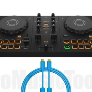 AlphaTheta DDJ-FLX2 incl. DJ TechTools Chroma USB-C to USB-C 1m cable - Bundle Set Dernier Modèle