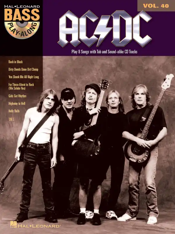 Haute Qualité Wise Music Group AC/DC Bass Play-Along Volume 40 - Bass Guitar TAB - Book/Audio Online