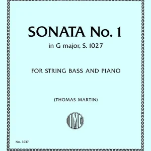 Livraison Express International Music Company Sonata No. 1 in G Major, S. 1027 - Bach - String Bass/Piano - Book