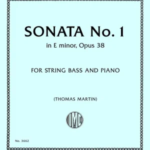 Pas Cher International Music Company Sonata No. 1 in E Minor, Op. 38 - Brahms - String Bass/Piano - Book