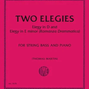 International Music Company Two Elegies - Bottesini - String Bass/Piano - Book Vente Flash