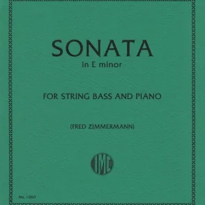 International Music Company Sonata in E minor - Marcello/Zimmermann - Double Bass/Piano - Sheet Music Acheter Direct