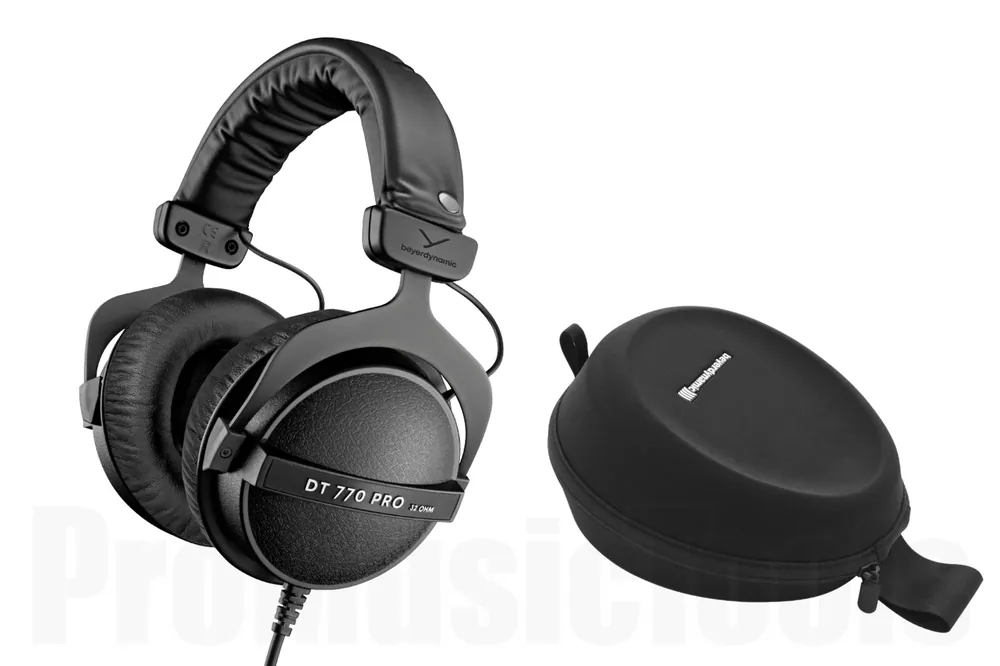 Beyerdynamic DT 770 PRO Black 32 Ohm incl. DT Hardcase - Bundle Set Jusqu'à Épuisement Des Stocks
