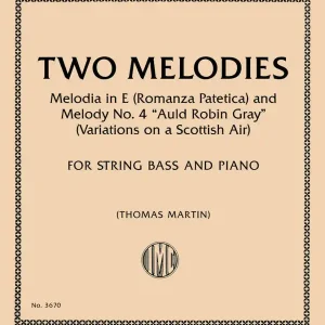 International Music Company Two Melodies - Bottesini - String Bass/Piano - Sheet Pas Cher