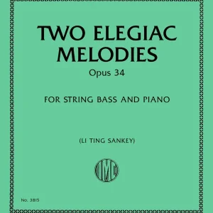 Paiement Sécurisé International Music Company Two Elegiac Melodies, Op. 34 - Grieg - String Bass/Piano - Book