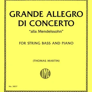 International Music Company Grande Allegro di Concerto ‘‘alla Mendelssohn‘‘ - Bottesini - String Bass/Piano - Book Offre Du Jour