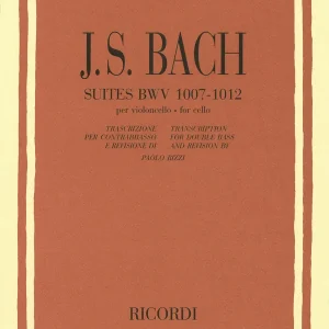 Nouvel Arrivage Ricordi Suites, BWV 1007-1012 - Bach/Rizzi - Double Bass - Book