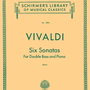 Achat Immédiat G. Schirmer Inc. Six Sonatas - Vivaldi/Drew - Double Bass/Piano - Book