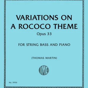International Music Company Variations on a Rococo Theme, Op. 33 - Tchaikovsky - String Bass/Piano - Book Promotion Saisonnière