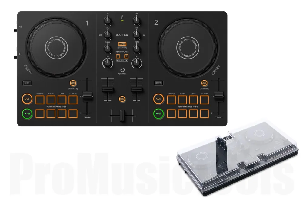 AlphaTheta DDJ-FLX2 inkl. Decksaver - Bundle Set Certifié
