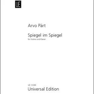 Expédié Aujourd'hui Universal Edition Spiegel im Spiegel - Part - Violin/Piano - Sheet Music