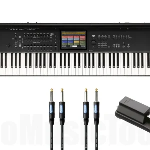 Expédition Rapide Korg Kronos 88 incl. Studiologic Sustain Pedal & 2x Cordial CCFI 3 PP - Bundle Set
