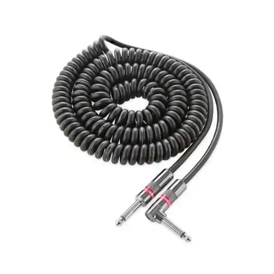 Monster cable Classic guitar cable droit coudé spiral 6.4m Prix Bas