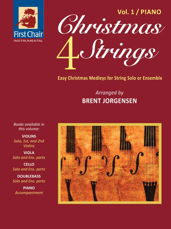 Jackman Music Corporation Christmas 4 Strings - Vol.1 - Jorgensen - Piano Accompaniment - Book Pas Cher