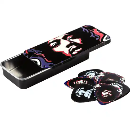 Nouvel Arrivage Boite de 6 médiators Jimi Hendrix Star Haze heavy