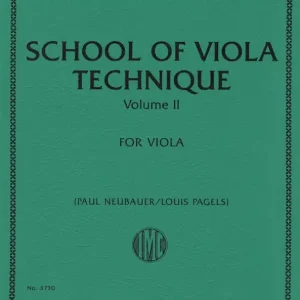Must-Have International Music Company School of Viola Technique Volume II - Schradieck/Pagels/Neubauer - Viola - Book