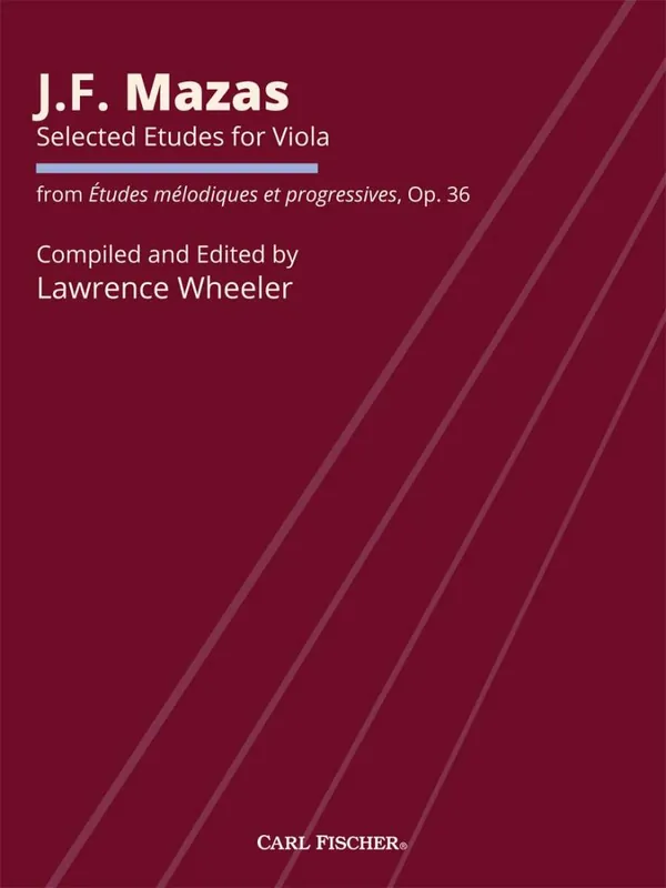 Acheter En Ligne Carl Fischer Selected Etudes for Viola, Op. 36 - Mazas/Wheeler - Viola - Book