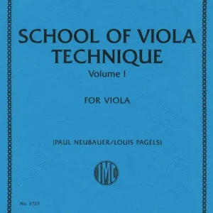 International Music Company School of Viola Technique Volume I - Schradieck/Pagels/Neubauer - Viola - Book Prix Promo