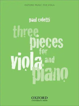 Prix Cassé Oxford University Press Three Pieces For Viola And Piano - Coletti - Book