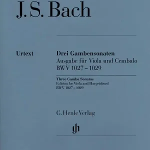 Meilleur Prix G. Henle Verlag Three Gamba Sonatas BWV 1027-1029 - Bach/Heinemann/Weber - Viola/Piano - Book