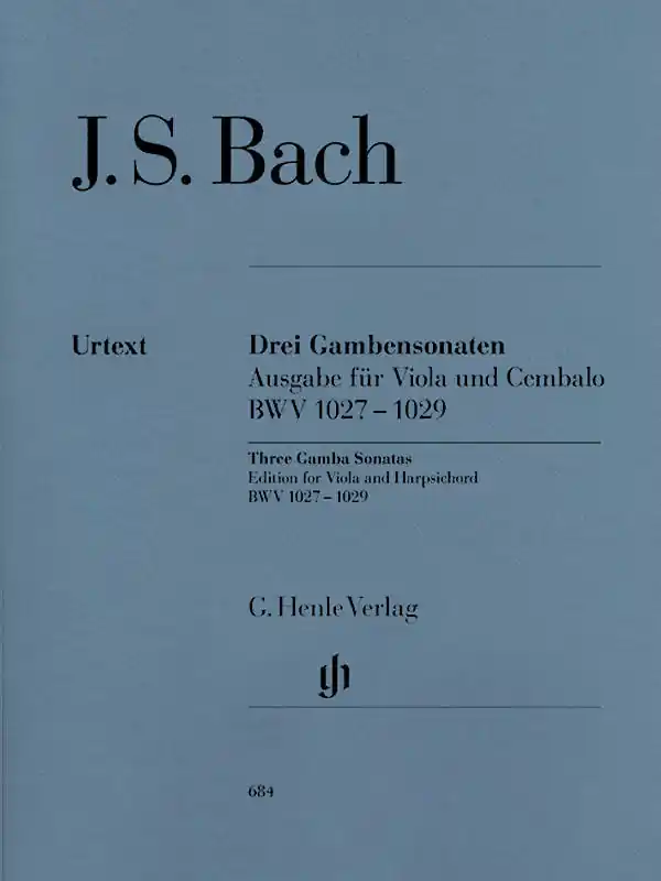 Meilleur Prix G. Henle Verlag Three Gamba Sonatas BWV 1027-1029 - Bach/Heinemann/Weber - Viola/Piano - Book