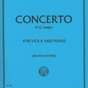 International Music Company Concerto in G major - Telemann/Katims - Viola/Piano - Sheet Music Retour Gratuit