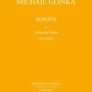 Musica Rara Sonata in D minor - Glinka/Borisovsky - Viola/Piano - Sheet Music Produit De Marque