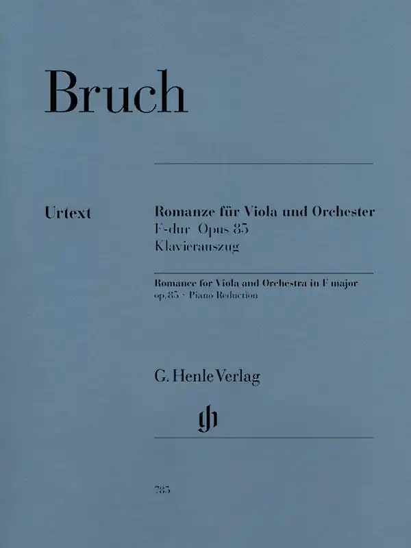 Expédition Rapide G. Henle Verlag Romance F major op. 85 - Bruch/Gertsch/Weber - Viola/Piano Reduction - Sheet Music