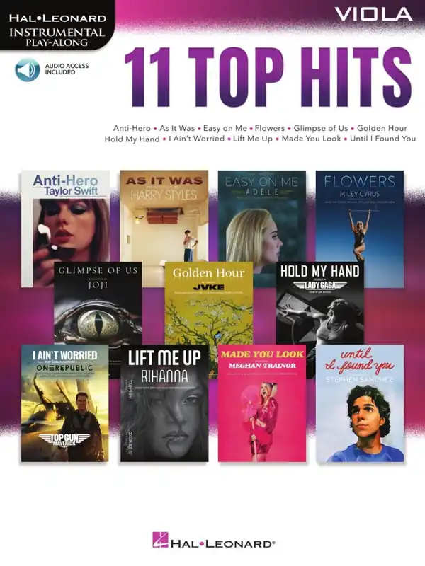 Produit De Marque Hal Leonard 11 Top Hits for Viola Instrumental Play-Along - Book/Audio Online