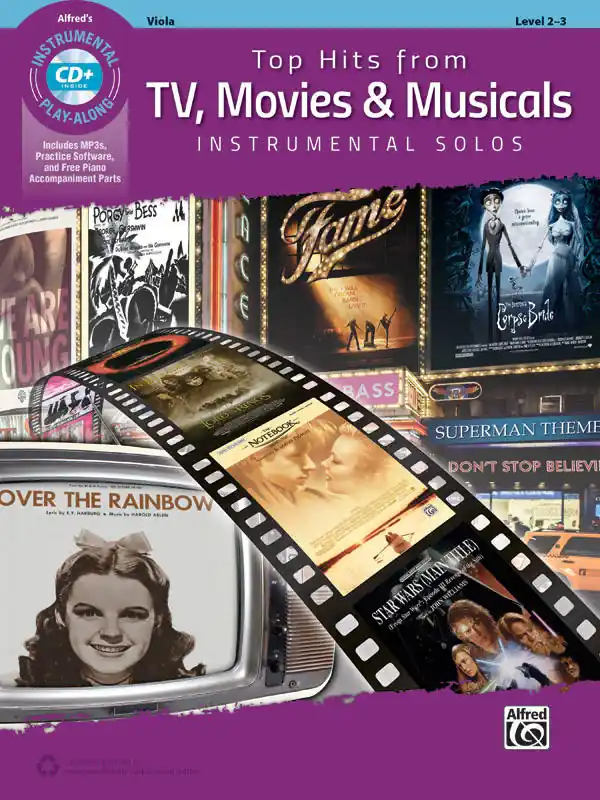 Prix Réduit Alfred Publishing Top Hits from TV, Movies & Musicals Instrumental Solos for Strings - Viola - Book/CD