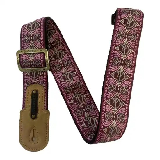 Offre Exclusive Groovit sangle guitare Jacquard rose tzigane