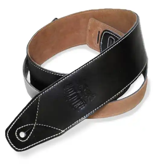 Populaire Sangle Soldier cuir noir surpiqué