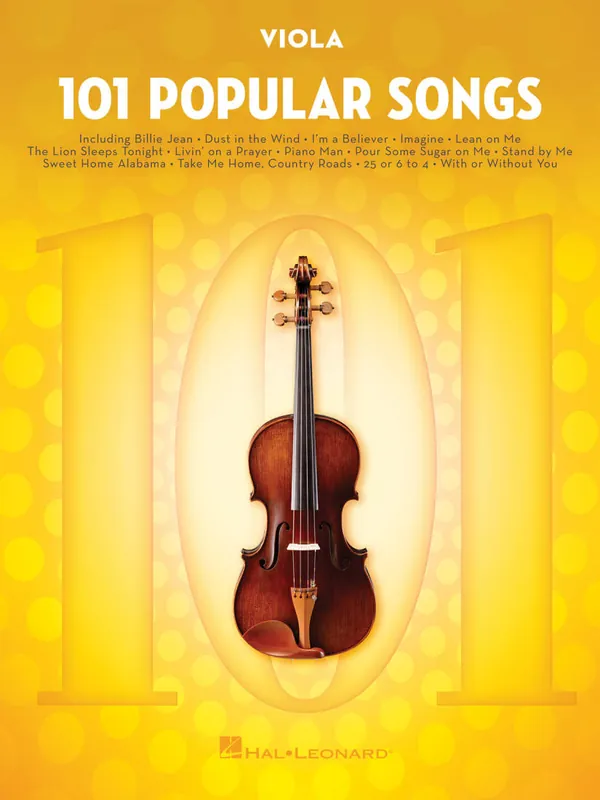 Hal Leonard 101 Popular Songs - Viola - Book Bon Plan