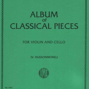 Achat Immédiat International Music Company Album of Six Classical Pieces - Hussonmorel - Violin/Cello Duets - Book