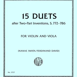 International Music Company 15 Duets after Two-Part Inventions, S. 772-786 - Bach - Violin/Viola - Book Livraison Express
