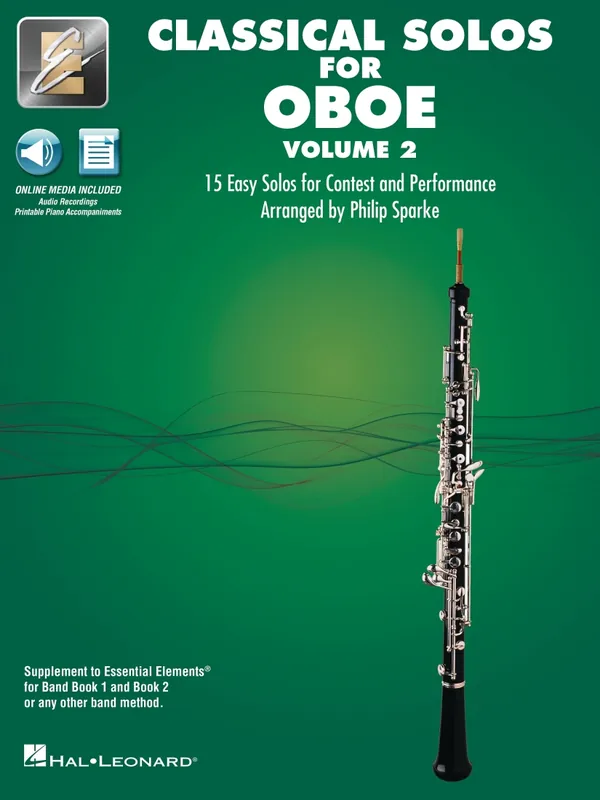 Prix Cassé Hal Leonard Classical Solos for Oboe, Volume 2 15 Easy Solos for Contest and Performance - Sparke - Oboe - Book/Media Online