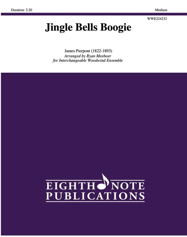 Eighth Note Publications Jingle Bells Boogie - Pierpont/Meeboer - Interchangeable Woodwind Ensemble - Score/Parts Commander Maintenant