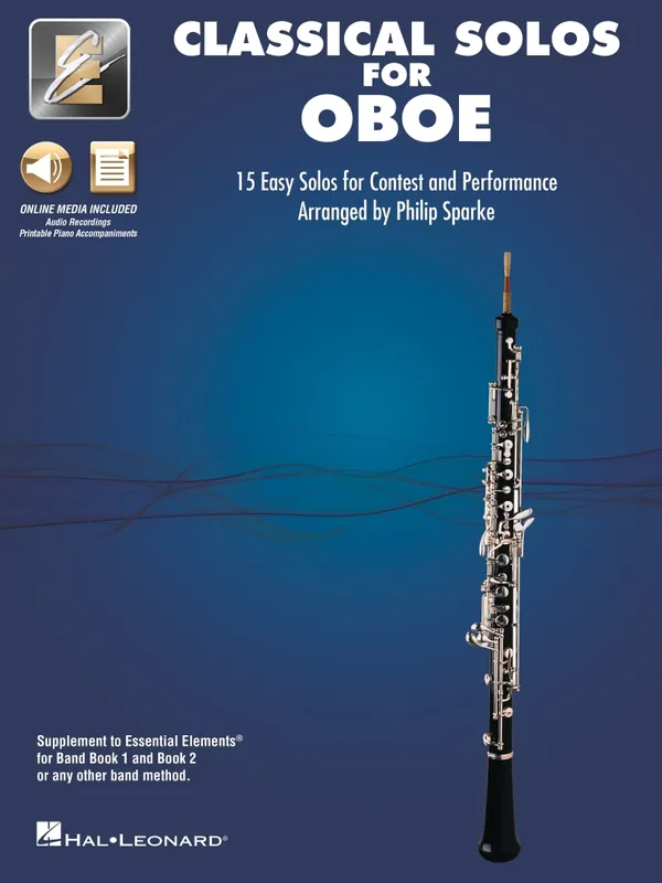 Vente Directe Hal Leonard Classical Solos for Oboe 15 Easy Solos for Contest and Performance - Sparke - Oboe - Book/Media Online