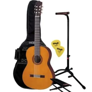 DISCONTINUE Yamaha Pack C40 - Pack guitare classique 4/4 avec 1 housse, 1 repose pied, 1 stand et médiators Meilleure Vente