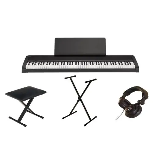Expédition Rapide DISCONTINUE Korg B2-BK - pack Piano numérique Portable noir Stand Banquette casque