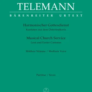 Top Vente Baerenreiter Verlag Musical Church Service (Lent and Easter Cantatas) - Telemann/Fock/Poetzsch - Medium Voice/Solo Instrument/Basso Continuo - Score/Parts
